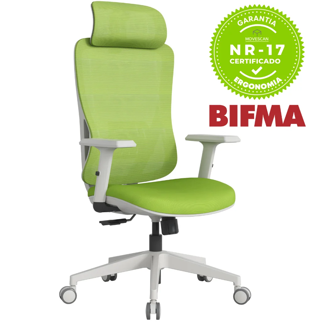 Cadeira Ergonômica de Escritório Verde - Sigma High Movescan